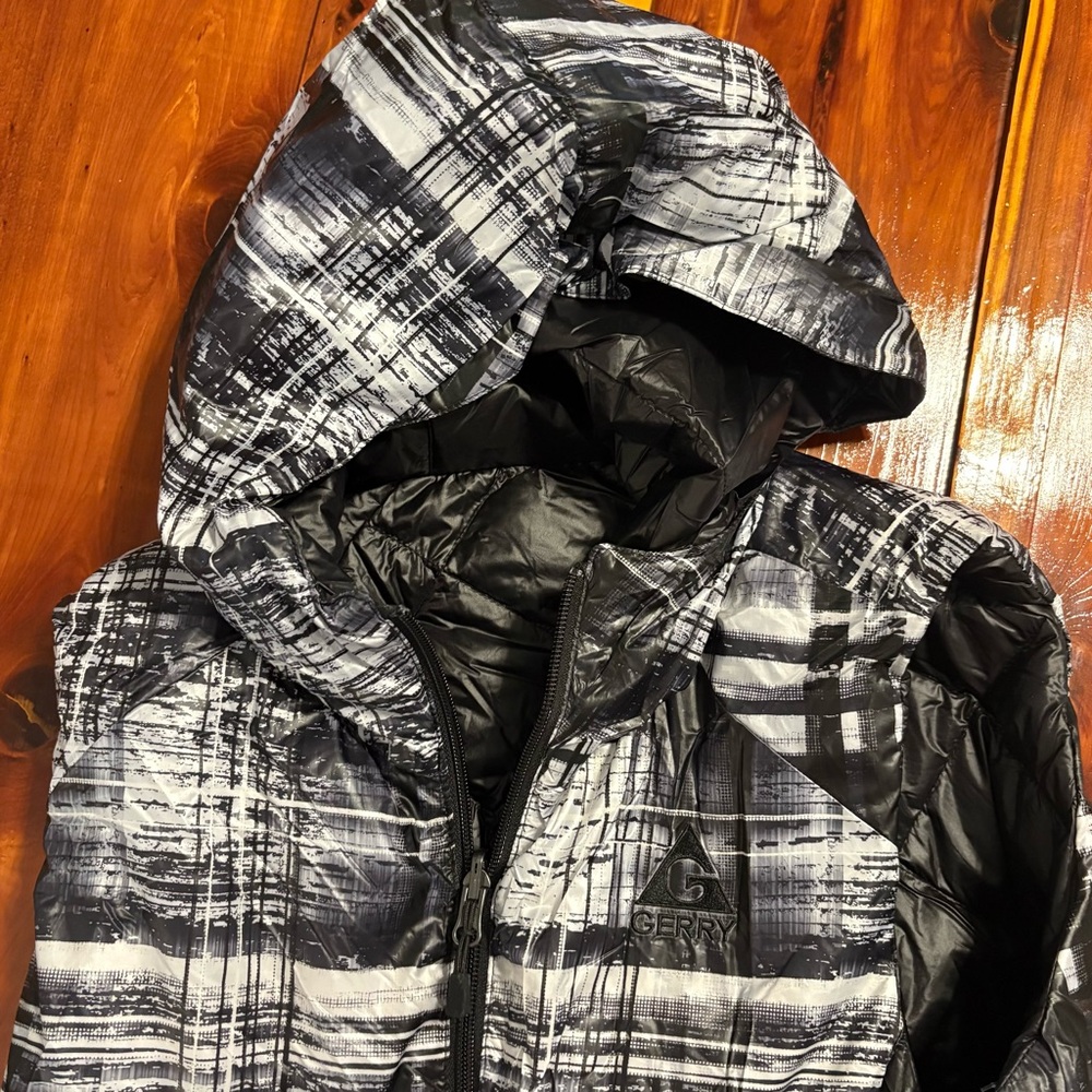 Gerrys Winter Reversible Packable Black White Puf… - image 7